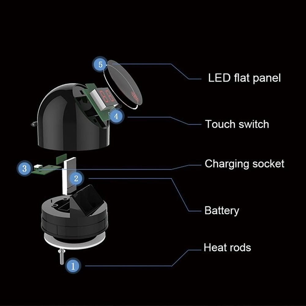304 Stainless Steel Vacuum Thermos Cup Smart Tempe... – Vicedeal