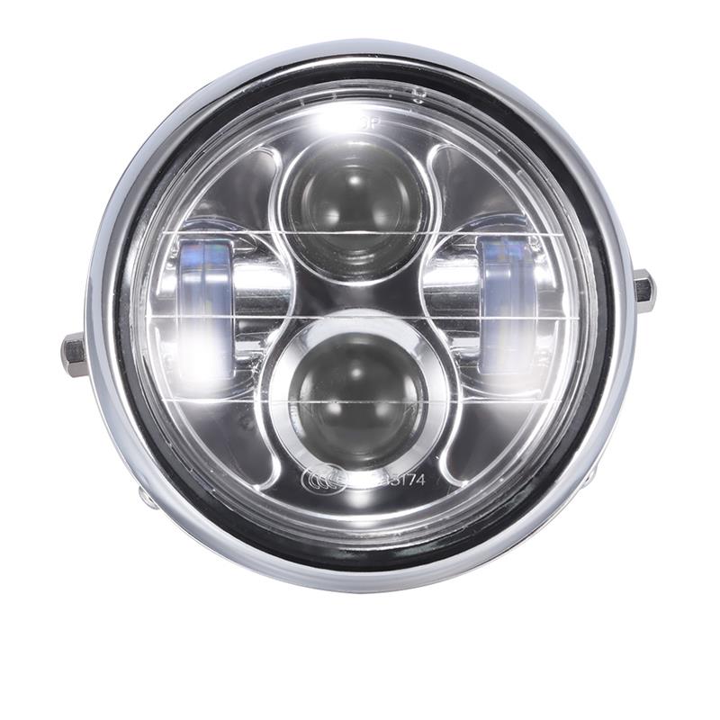 Neue 7,5 Zoll Motorrad Scheinwerfer Runde Motorrad LED Kopf Lampe Super Helle Scheinwerfer Abstand Licht umrüsten Universal- Einrichtung