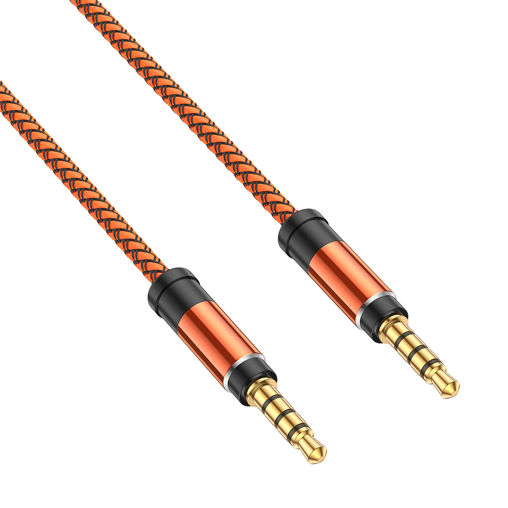 3.5Mm Aux Kabel 4 Pole Trrs 4-Dirigent Extra Man Naar Man Stereo Jack Hifi Ondersteuning Microfoon Functie Audiokabel 1.5M 3M: Oranje / 3m