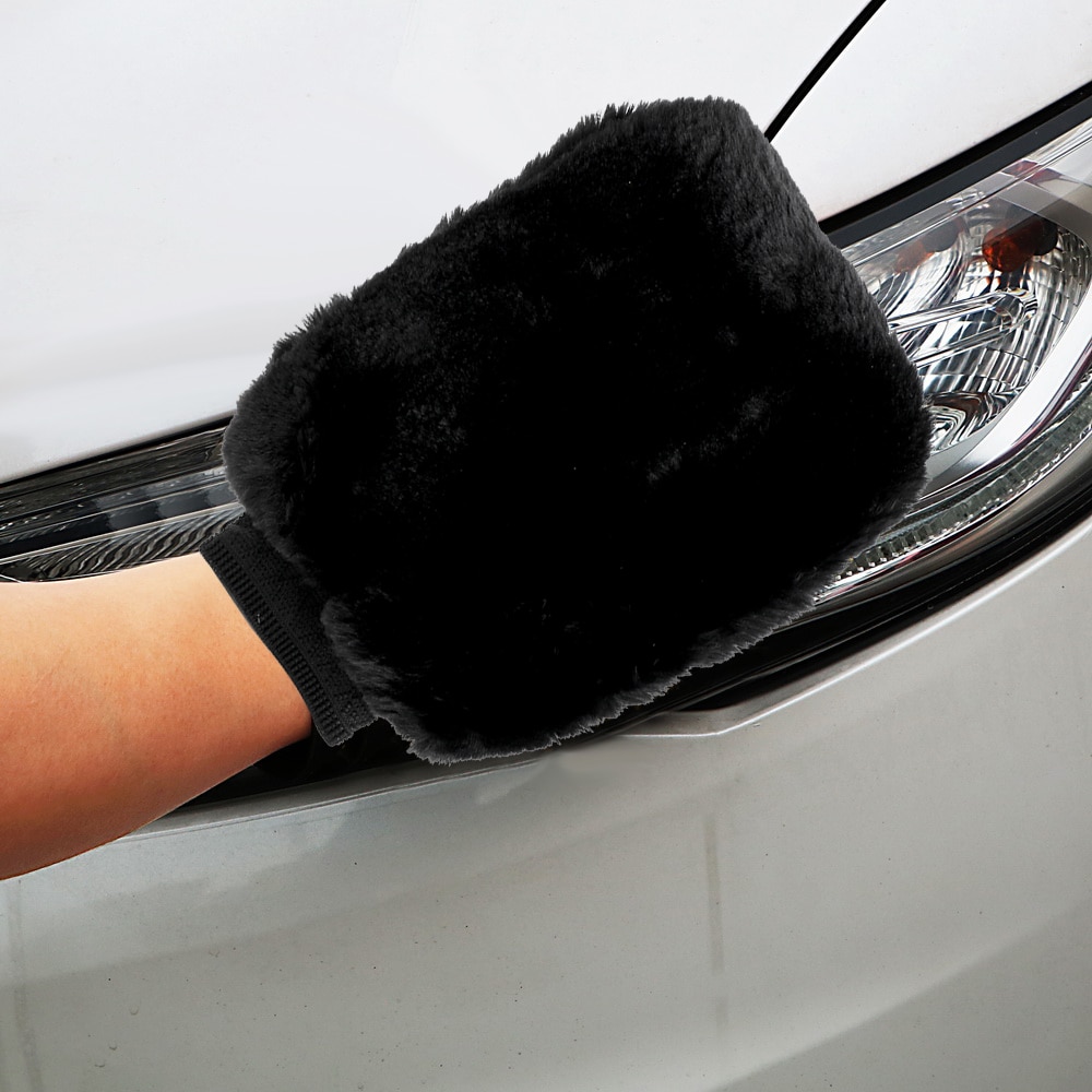 Leepee Hoge Wateropname Car Cleaning Auto Care Autowasseretteborstel Doek Zachte Kunstmatige Wol Wassen Handschoenen
