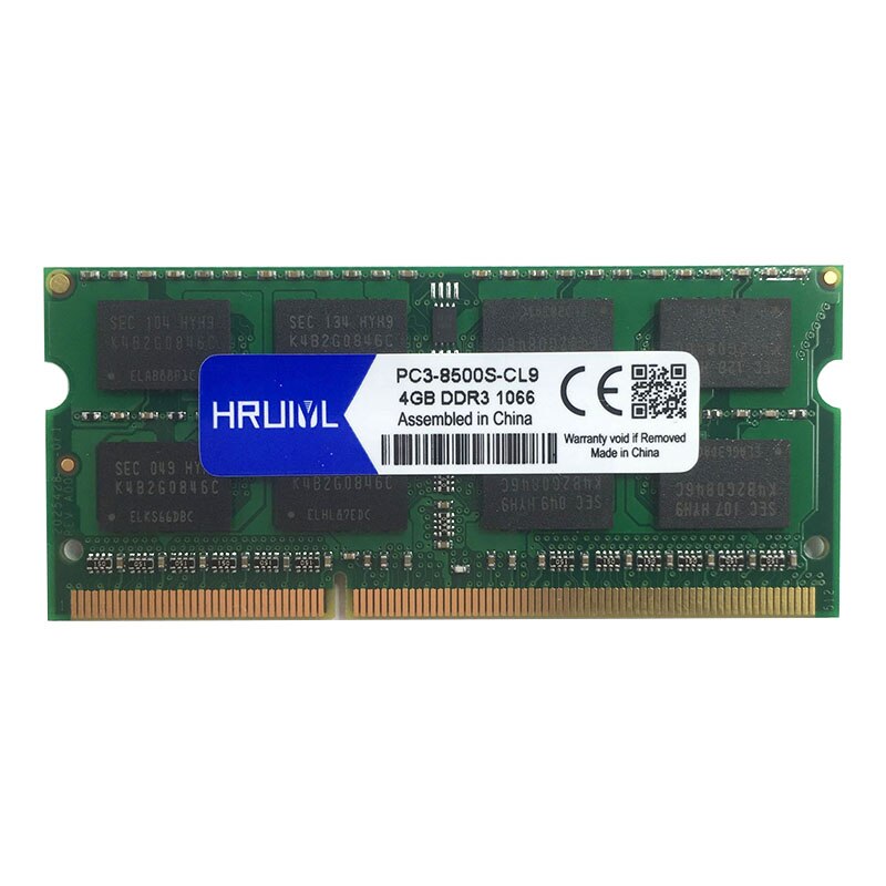 Hruiyl kannettavan tietokoneen muisti ddr 3 8gb 4gb 2gb 1066 mhz 1333 mhz 1600 mhz ddr 3l pc3-8500 pc3-10600 pc3-12800 sodimm kannettavan tietokoneen ram muistille