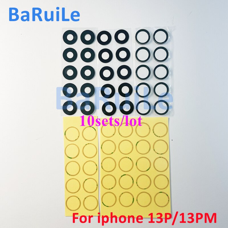 BaRuiLe 10einstellen Zurück Kamera Glas Objektiv Hinten Kamera Glas Kleber Für Iphone 11 12 13 Profi Max 13 Mini ersetzen Reparatur Ersatzteil
