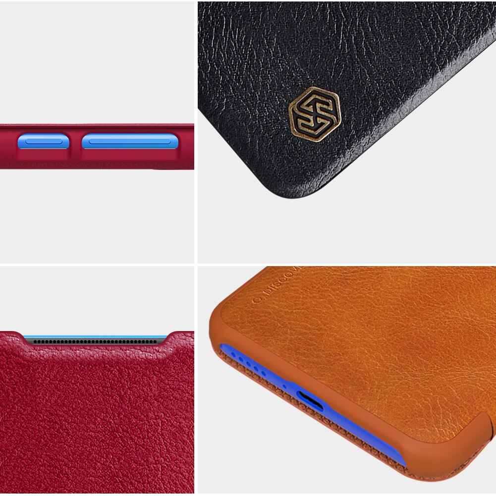 Voor xiaomi  mi 10 lite hoesje nillkin qin serie pu leren flip case voor xiaomi  mi 10 youth 5g mi10 lite cover