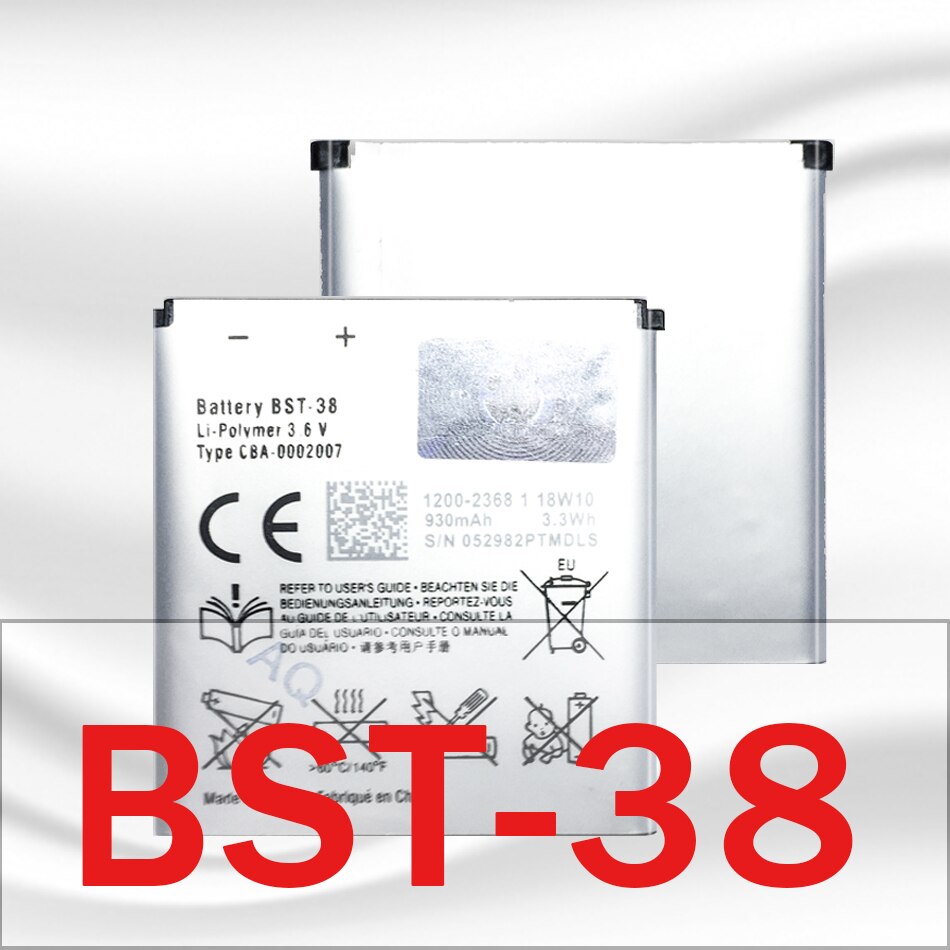 Voor Sony Ericsson Batterij BST-33 Bst 33 BST-38 Bst 38 BST38 BST-37 Bst 37 BST37 BST-36 Bst 36 BST36 BST-39 bst 39 BST39 Batterij: BST-38