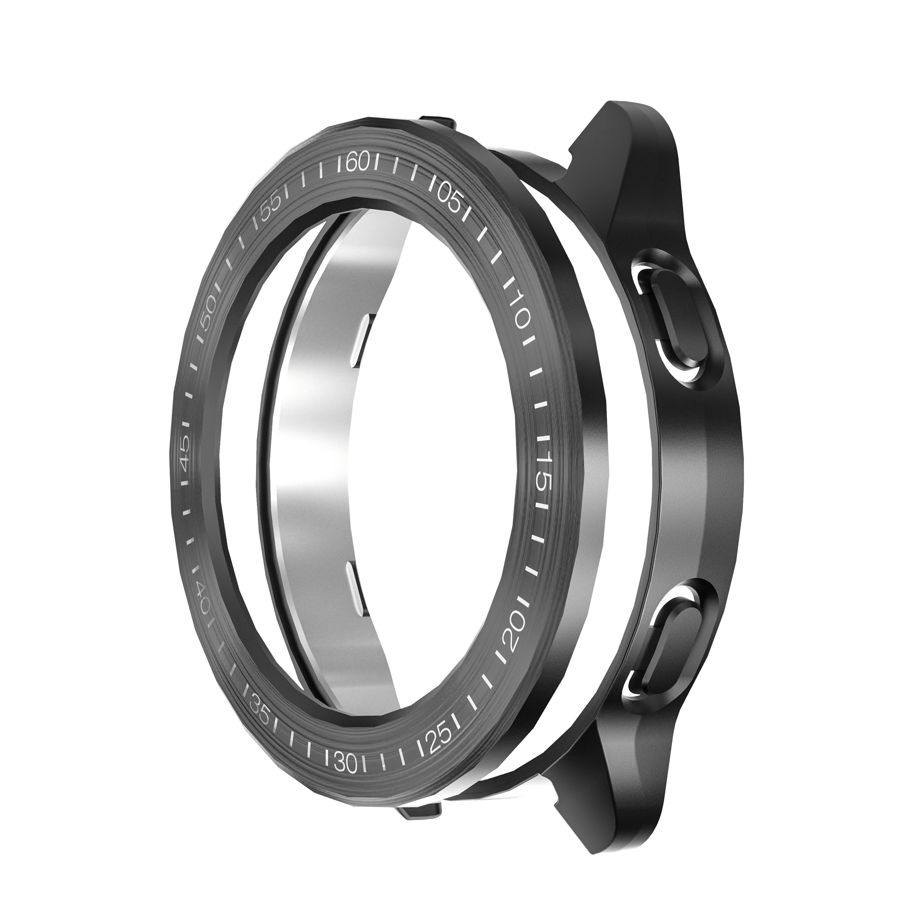 Abdeckung für Xiaomi Mi Uhr S3 fallen Zubehör PC Schutz Hülse für Mi Uhr S3 Galvani Draht Zeichnung Hohl fallen + lünette: Blau Weiß