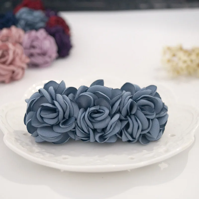 Haar Zubehör Korean Tiara Damen Es Blume Haarspangen Top Frühling Kreuz Clip Kopf Schmuck Frauen Braut Hochzeit Kopfschmuck: 7
