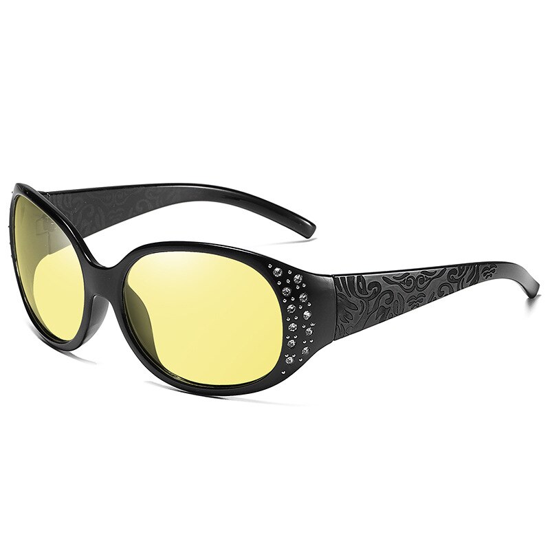 Fenchi kvinder nattesyn briller polariserede anti-refleks gule solbriller kørsel nattesyn beskyttelsesbriller til bil vision nocturna: C1
