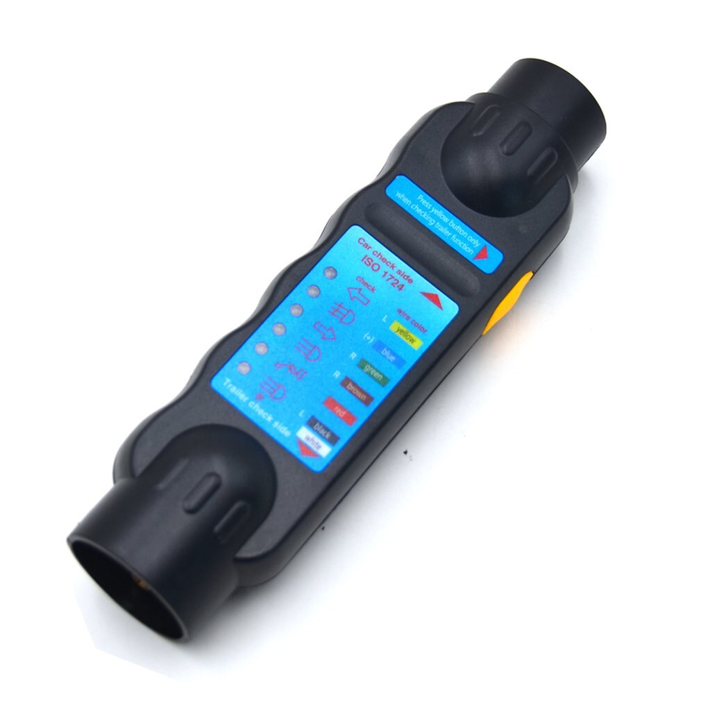 12V Resistance Tester Without Recording Device 7-Pin Trailer Plug Socket Connector Tester Light Wiring Circuit