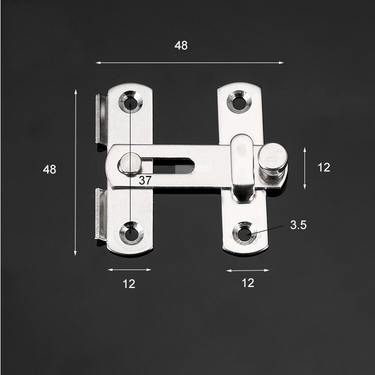 2 Inches Anti Corrosion Hasp Latch Lock For Pet Cage Cabinet Window Room Home Hardware Sliding Door Stainless Steel Security