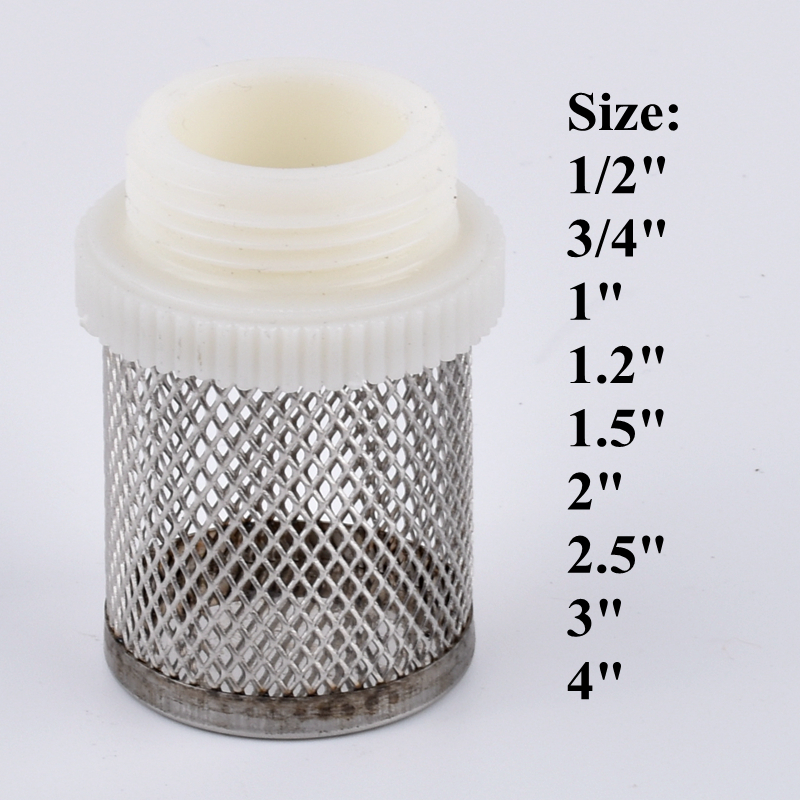 1/2"-4" 304 Stainless Steel Filter Screen Aquarium Fish Tank Water Pump Inlet Filter Agricultural Water Saving Irrigation Filter
