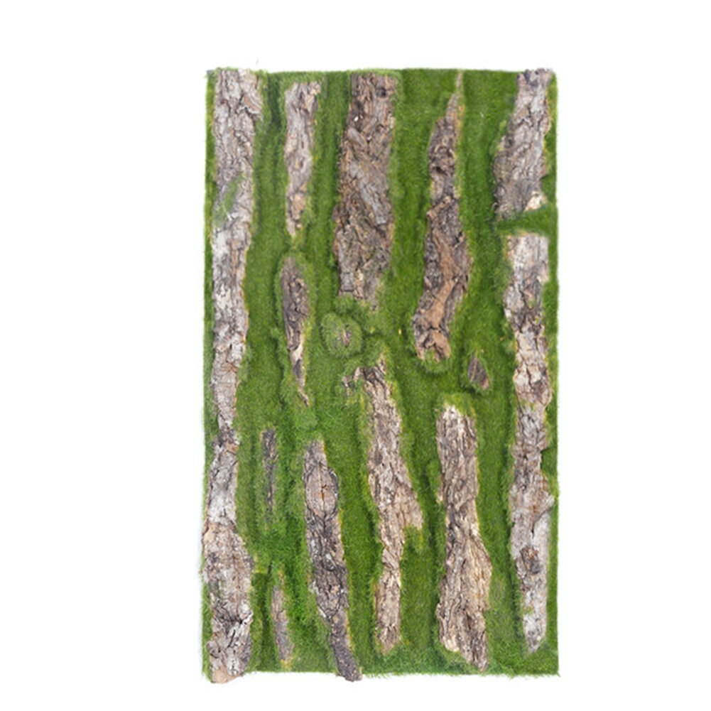 30*50cm Artificial Bark Decoration Real Dried Pine Tree Bark with Artificial Moss for DIY Festival Home Party Wall Embellishment: Default Title