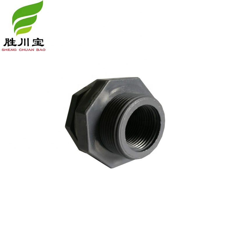 2pcs PVC Plastic Water Tank Connector Adapter Soild 3/4 Inch Rain Barrel Female Thread Bulkhead Fitting Home Seal Garden Spigot