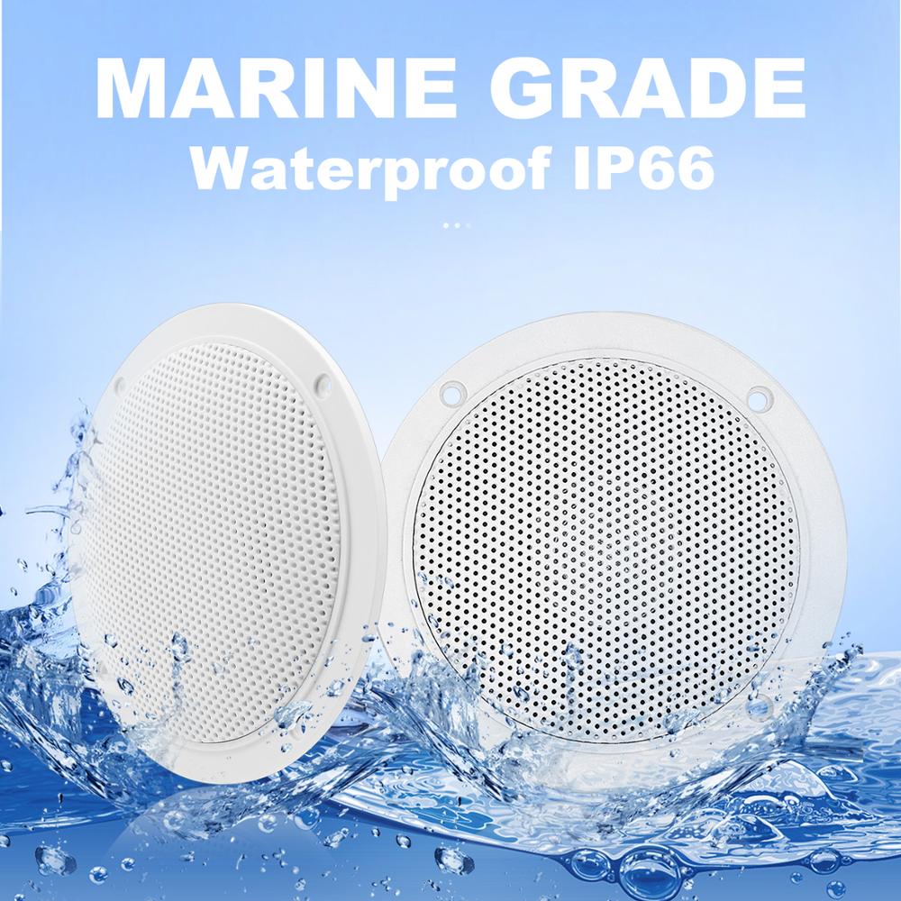 120W 4 "étanche Marine blanc haut-parleurs 2 voies gamme complète stéréo bateau haut-parleur 1 paire