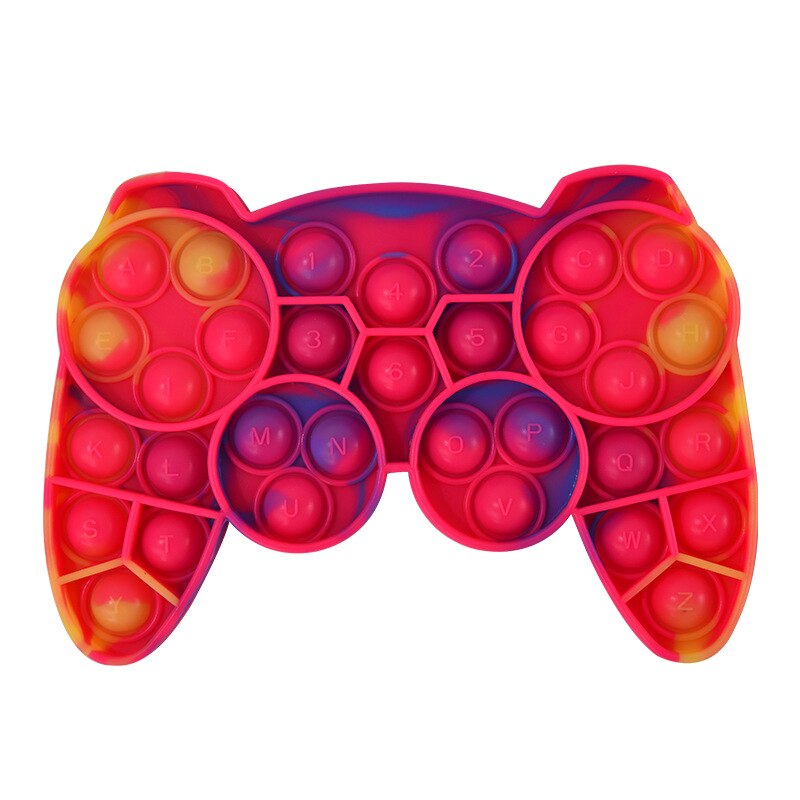 Squeeze Toy Rainbow Fidget Toys Push Bubble Animal Sensory Autism Squeeze Stress Reliever Mini Game Simple Dimple Relax Toy: Gold