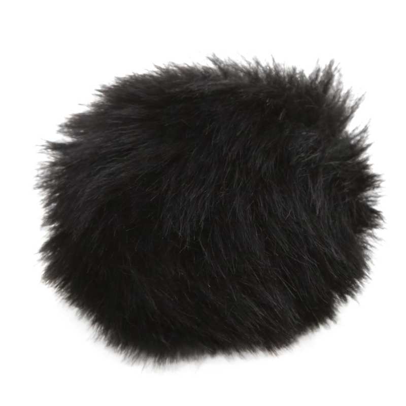 Windschutz für lavalier-mikrofone, kunstfell-ansteckmikrofon-windschutz zur geräuschreduzierung für lavalier-mikrofone mit 1cm/0.4in öffnungen: Schwarz