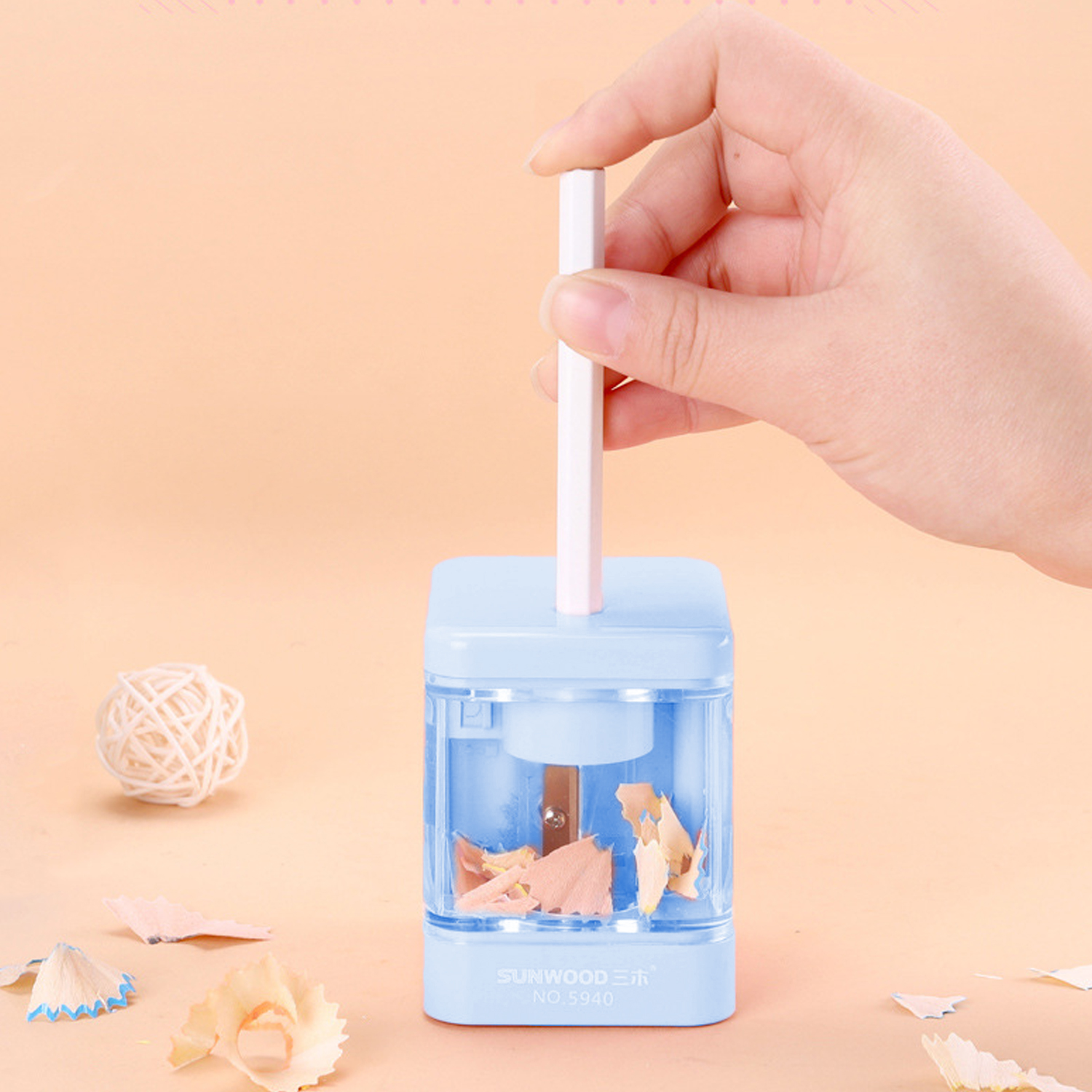 Sacapuntas eléctrico portátil, sacapuntas automático con batería o funciona con USB para estudiantes, suministros escolares para oficina en casa