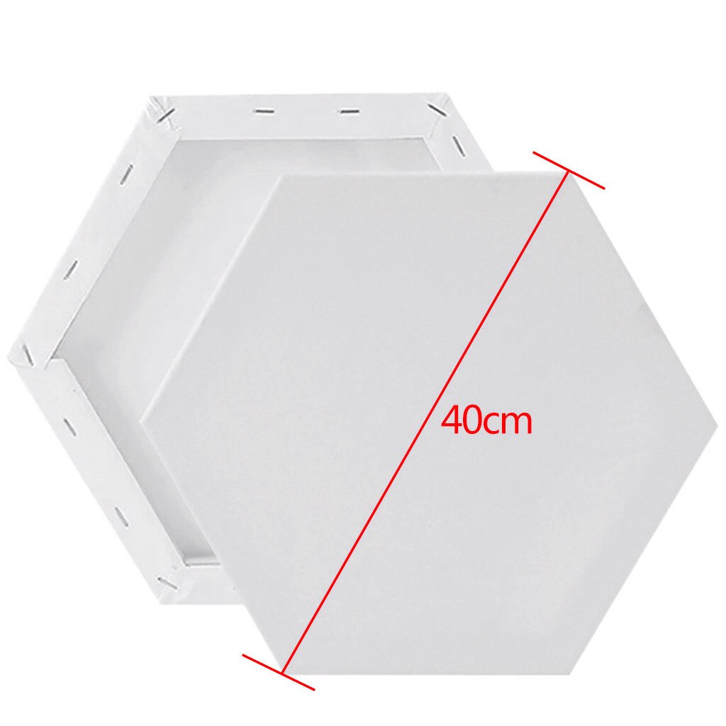 DIY Cotton Oil Painting Canvas Wood Frame Mini Stretched Blank Handmade DIY Paint Canvas Hexagon Home Wall Picture Decors: C
