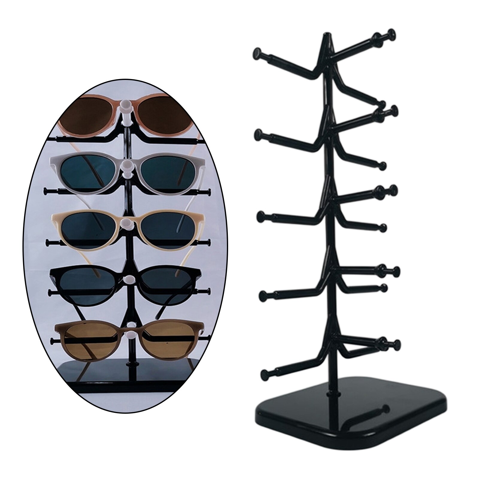 Solbriller briller display stativer hylde briller display show stand holder stativ til 5 par briller