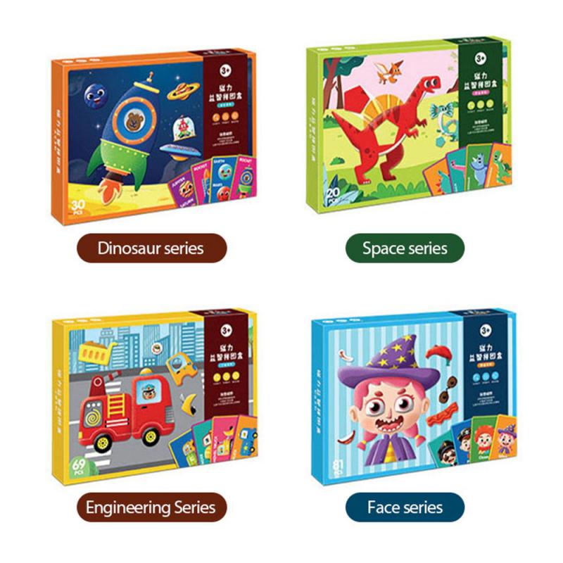 1 Doos Kinderen Magnetische Puzzel Multifunctionele Vroege Onderwijs Intellectuele Ontwikkeling Verlichting Speelgoed