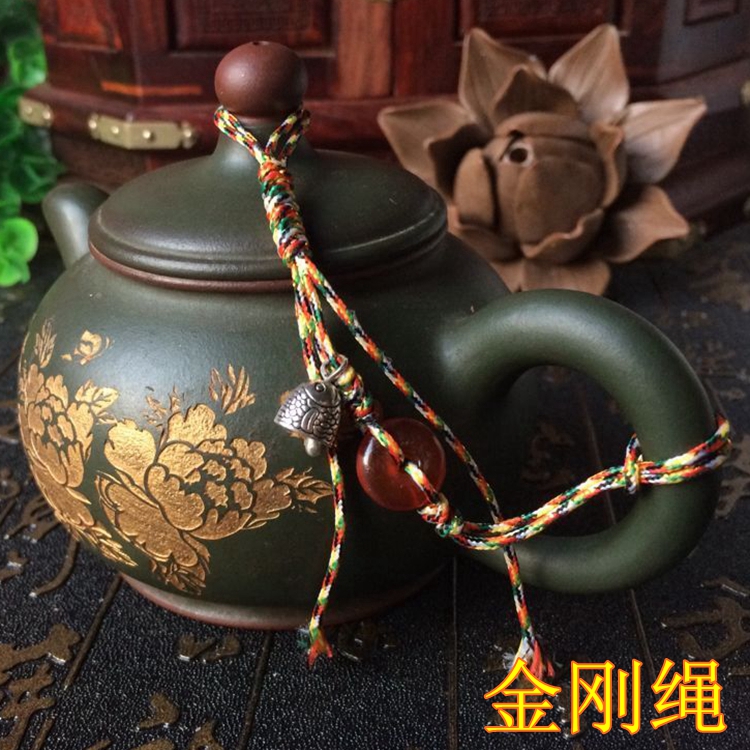 Natural Horns Diy Pot Lid Rope Tea Ceremony Teapot Cup