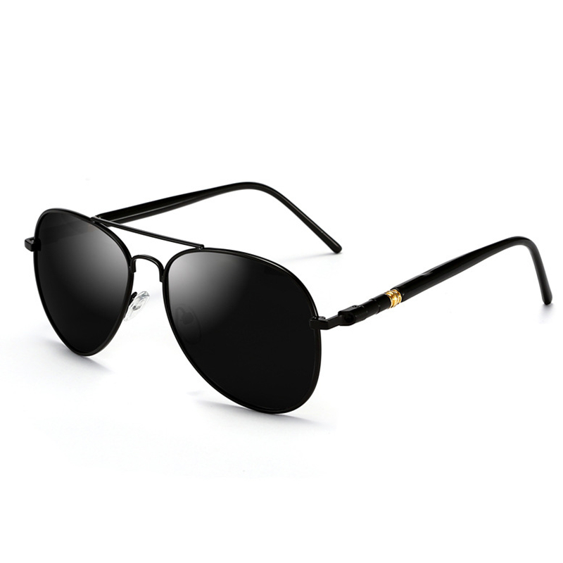 Klassiske solbriller polariserede mænd kørebriller sort pilot solbriller mærke han retro solbriller til mænd/kvinder