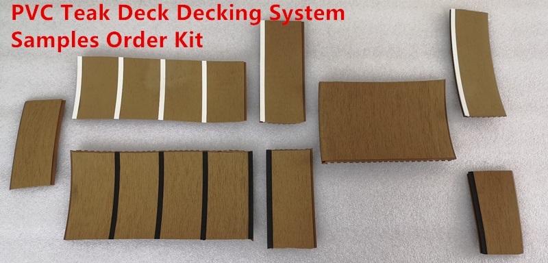 Båd marine yacht syntetisk pvc teak deck deck system prøver ordre kit