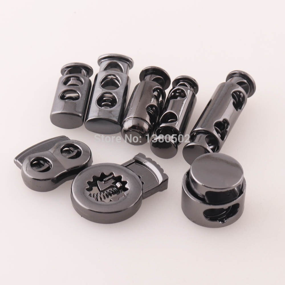 10pcs Gunmetal alloy Cord Locks Toggles Drawstrings Elastic Cord End Adjuster Stopper for Clothes Garment bag accessories