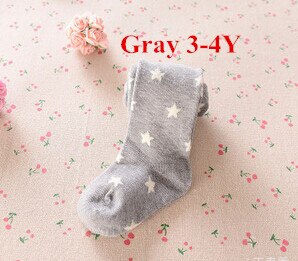 Dziewczynek rajstopy noworodka rajstopy dziecięce miękka bawełniana obcisłe pończochy dziecięce gwiazda niemowlę małe dziewczynki ubrania 2018: szary 3 to 4Y