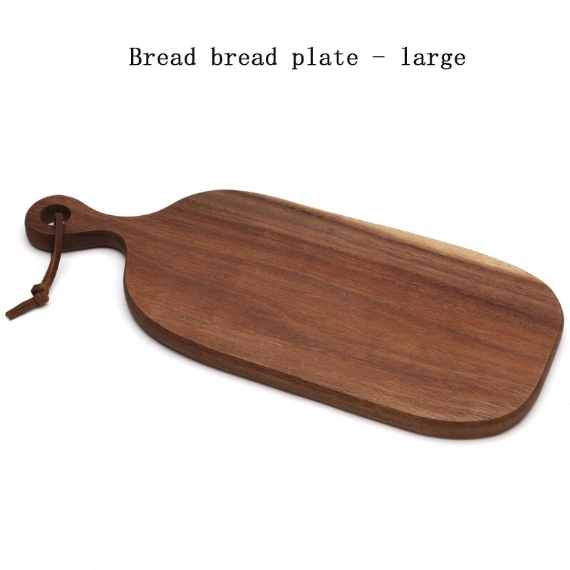 Natural Acacia wood lacquer-free wax-free solid wood home pizza plate tray wooden chopping board: Large breadboard