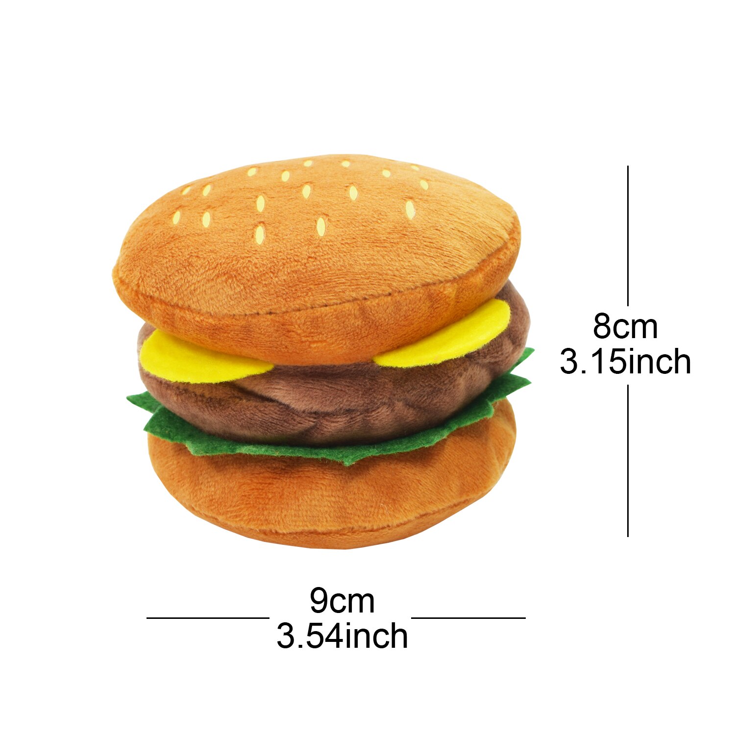 Wine Bottle Shape Squeaky Toy Dog Toys Cocktail Vodka Plush Filled Champagne Food Toys Bite-Resistant Pet Supplies: Hamburger