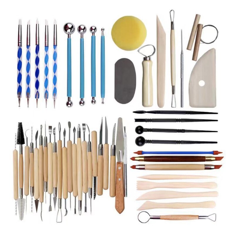 Kleigereedschap Set – 20-delige Reparatie- En Knutselset Voor Sculptuur, Keramiek & Aardewerk, Kunststof, Ideaal Voor Beginners