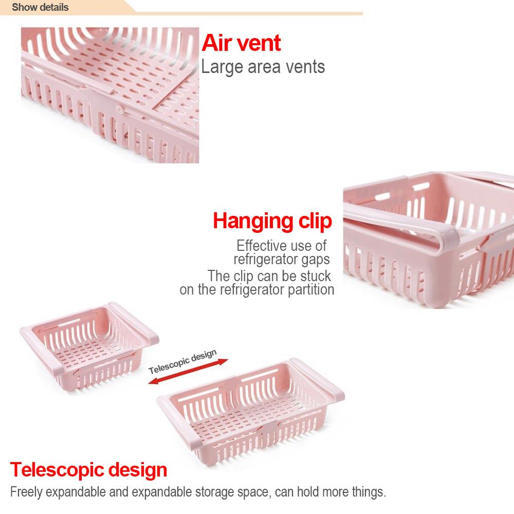 Pp køle- og frysebeholdere køleskabsholder pladsbesparende badeværelser multifunktionsskuffebeholdere til køleskab