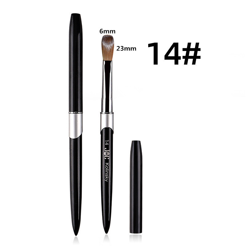 1PC Pędzel do paznokci akrylowych Kolinsky Sable Pędzel do akrylu UV Gel Carving Pen Brush Liquid Powder DIY Nail Drawing