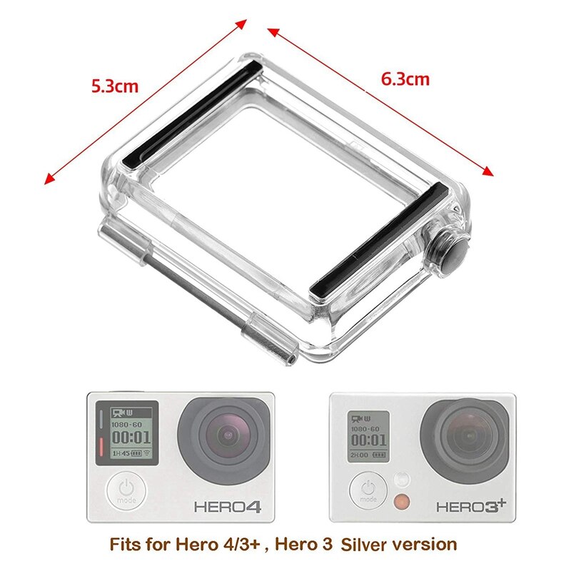 2.0 tommers hd bacpac ekstern lcd-skjerm visningsvisning sn med vanntett hus bakdør til gopro helt 4/3+,  helt 3