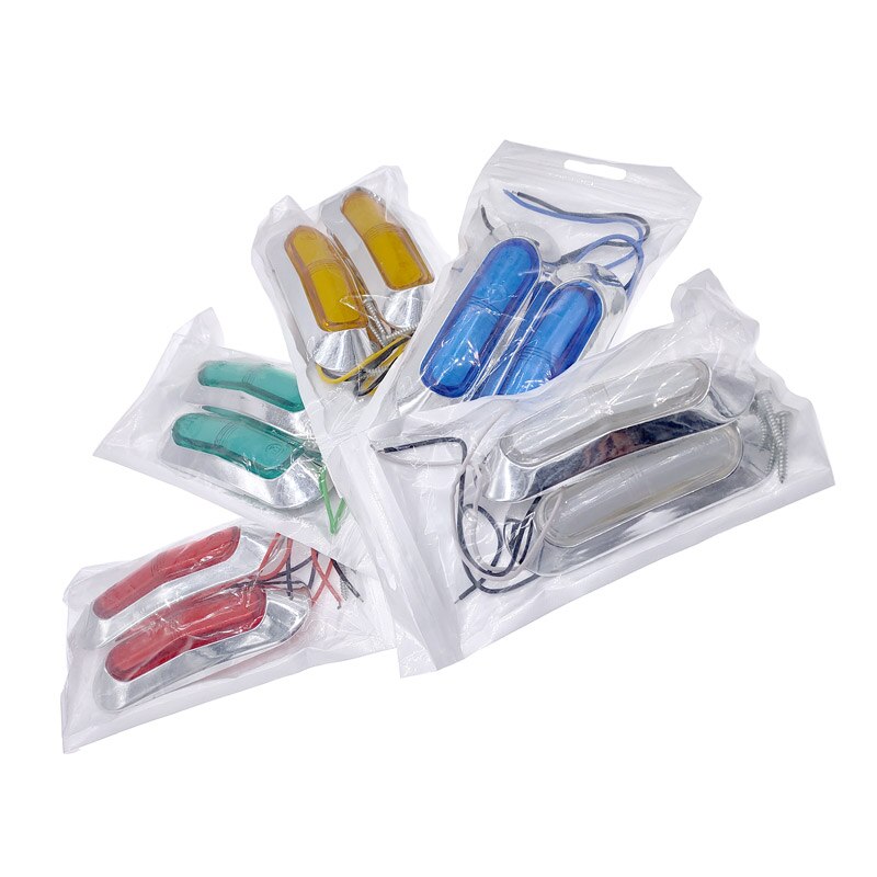 2PCS 12V24V universal 4LED side light guide truck side light Indicator Lights White red yellow green blue