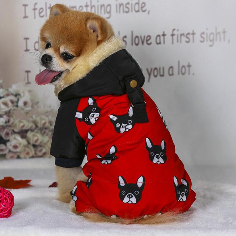 Disfraces de Bulldog Francés para perros, chaqueta cálida de invierno para cachorros, pequeños y medianos, productos de ropa para mascotas