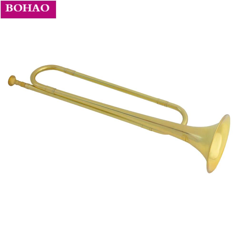 Precise Tone Brass Trumpet Cavalry Trumpet Brass Gold Painted for Student