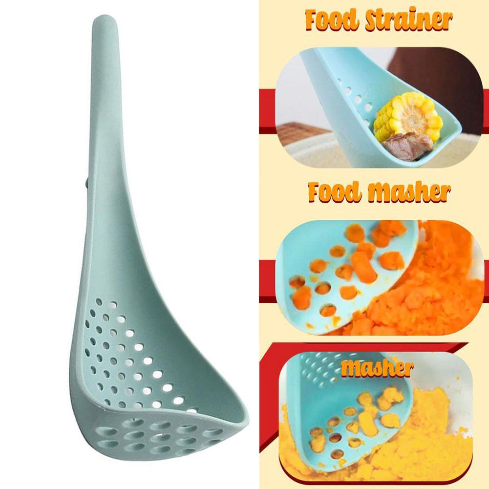 Multi-use Slotted Spoon Nylon Potato Masher Potato Press for Smooth Mashed Potatoes Potato Masher Ricer