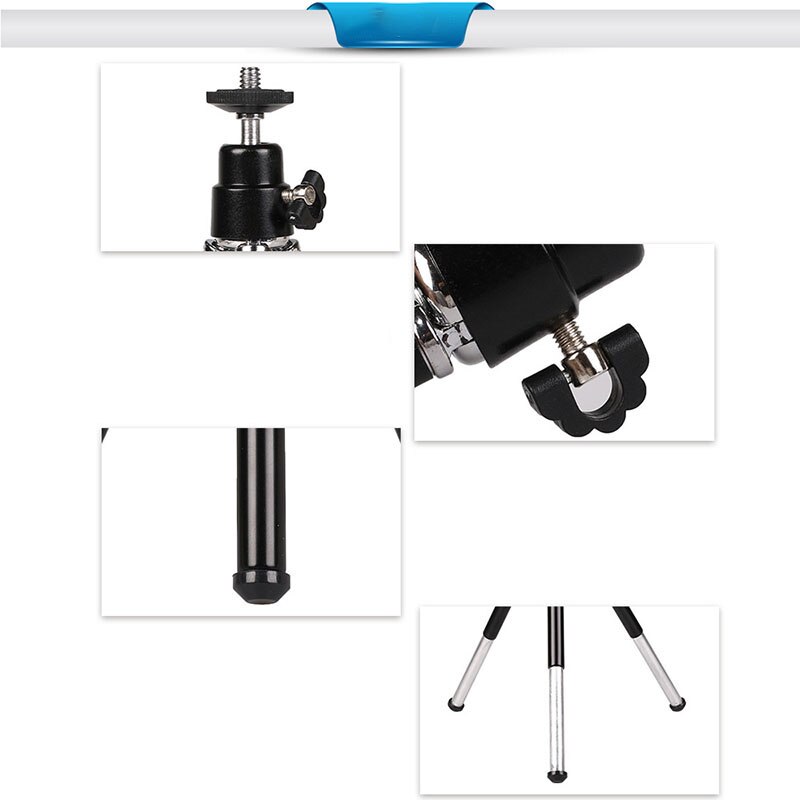Lichtgewicht Mini Draagbare Statief Verstelbare Mini Statief Aluminium Voor Iphone Camera Projector Black