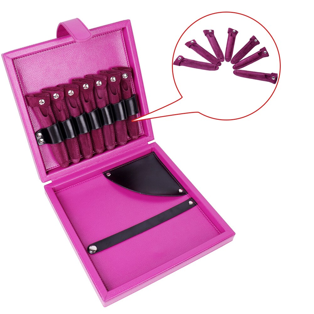 Kapper Schaar Box Praktische Salon Thuis PU Lederen Tool Case Kapper Draagbare Opslag Professionele Houder Organizer Effen