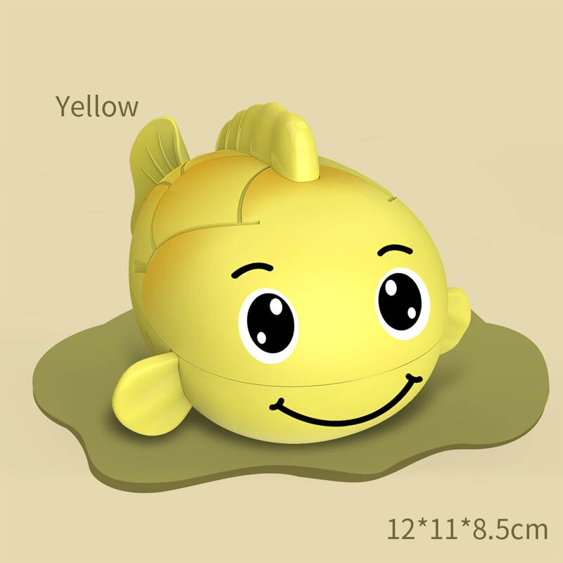 1PC Eco-friendly Material Bathtub Showers Toys Cute Animal Baby Bath Toy Knocker Shower Floating Toys: yellow carp