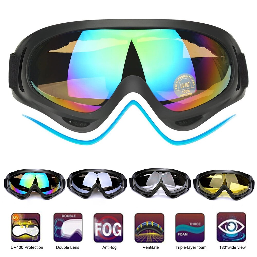 Ski snowboard bril  uv400 bescherming anti-condens wintersportbril motorbril berg skiën mannen vrouwen masker bril