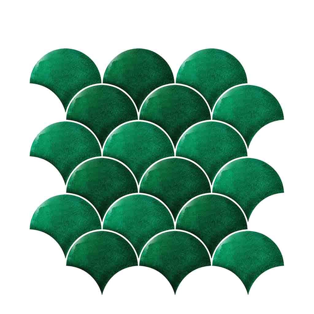 Fish scale shape wall tile art wallpaper DIY kitchen bathroom living room decoration Художественная настенная наклейка#B