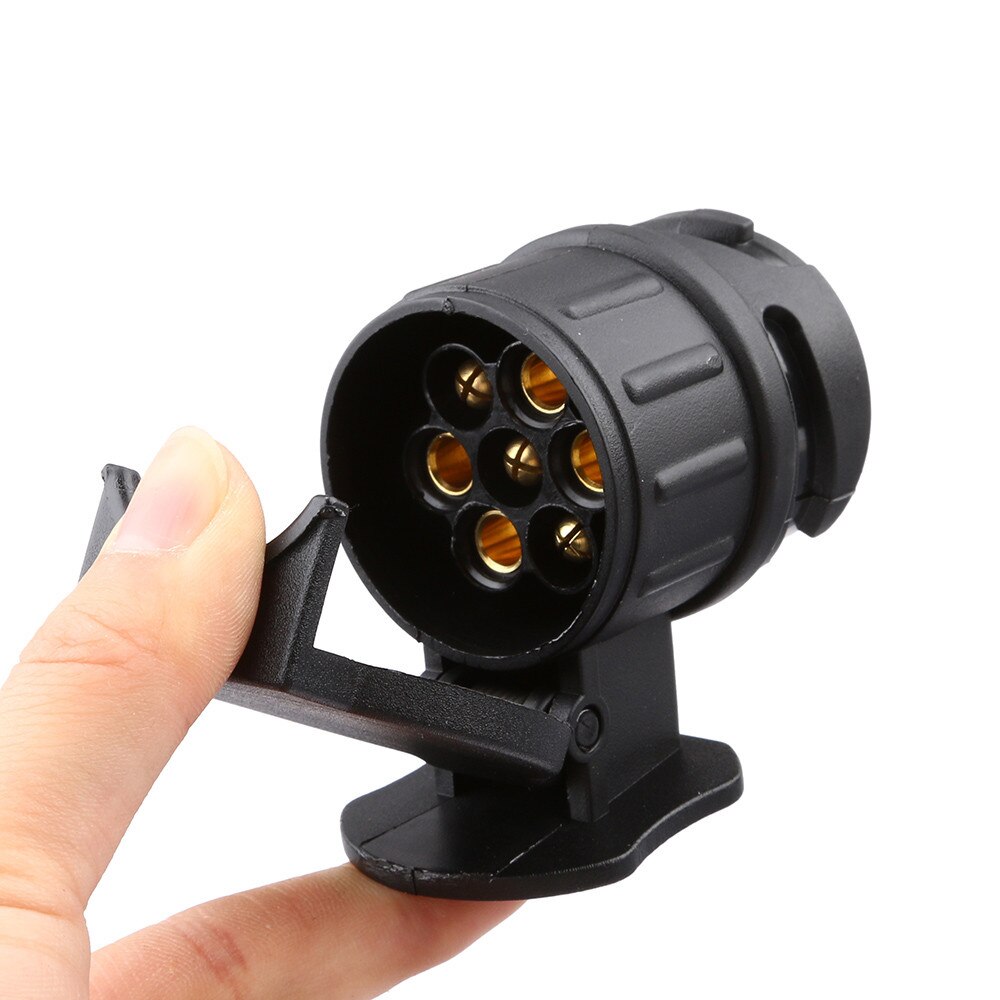 Car Trailer Truck Converter Tow Bar Socket 13 Pin to 7 Pin Plug AdapterBlack 8.23