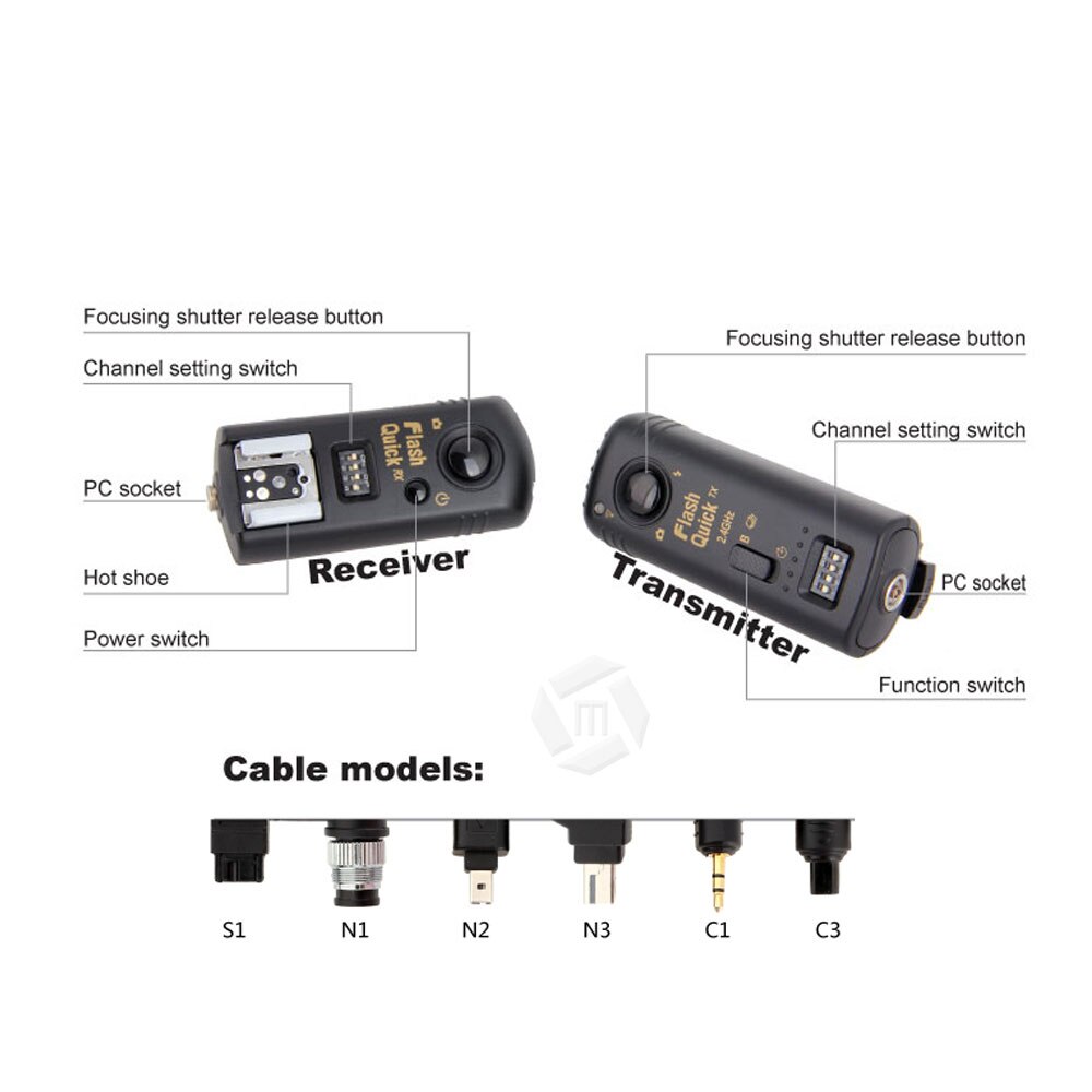 Mcoplus RC7-S1 Remoto Speedlite Transceptores de Disparo do Flash para Sony Alpha: A100/A200etc. minolta dynax: 7d/5d/9etc.