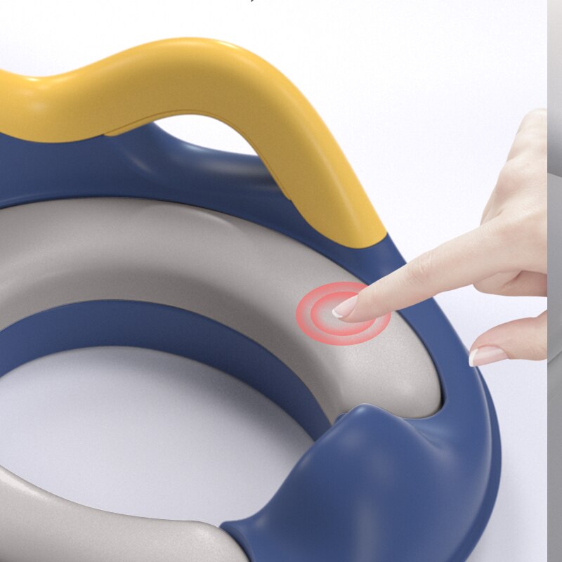 Baby Zindelijkheidstraining Wc-bril Met Zachte Kussen Handgrepen Dubbele Anti-Slip En Splash Guard Voor Jongens Meisjes