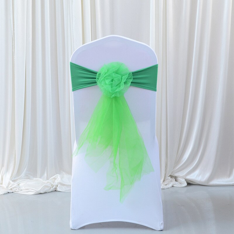 1 Stück Hochzeit Sessel Bogen Organza Sessel Schärpe Blume Sessel Startseite Knoten Pro Bankett Veranstaltung Geburtstag Party Dekoration: A14