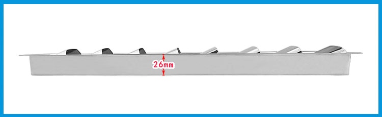 BSET-Grille de Ventilation pour bateau en acier inoxydable 304, 8 fentes, Grille de Ventilation pour bateau