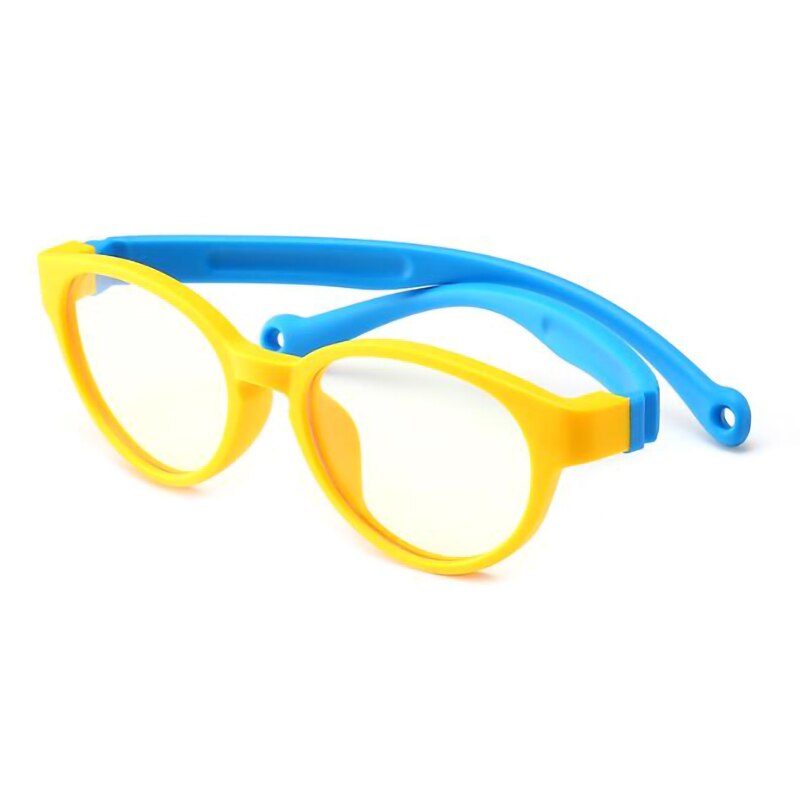 Ggovo Children's Anti-Blue Optical Glasses Boy's Computer Game Goggles Kids' Flat Lens Eyeglasses Youth Myopia Silicone Frames