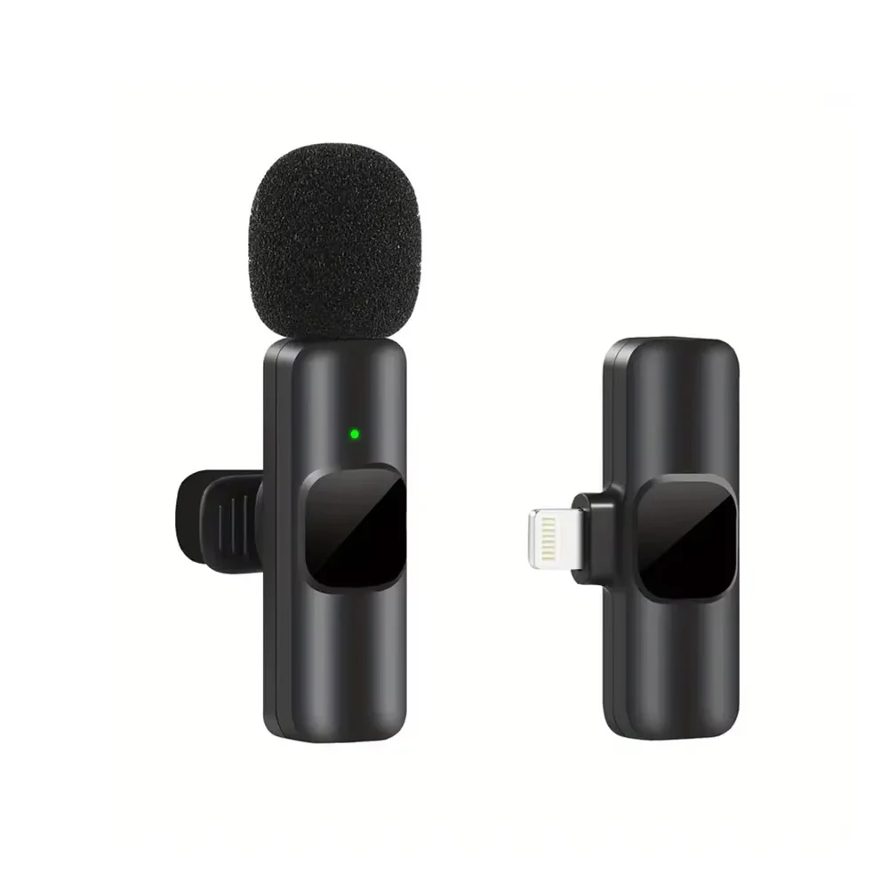 Kabelloses Lavalier-Mikrofon für iPhone, iPad und Android-Telefon, Ansteckmikrofon, Stecker-und-abspielen für Videoaufzeichnung, Interview, Podcast: Lila
